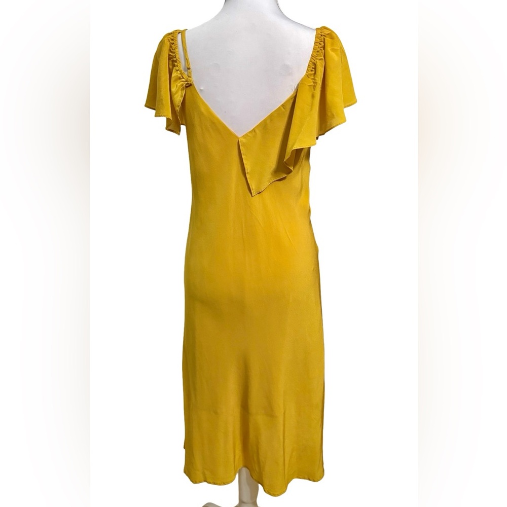 NWT Goldhawk Mustard Silk Dress - Picture 8 of 11